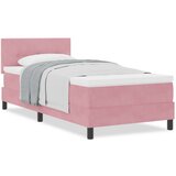 Box Spring postelja z vzmetnico roza 100x200 cm žamet, (22051750) | Shoptok.si