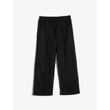 Koton School Trousers with Ribbons, Pockets, and Elastic Waist.