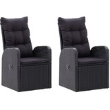  3-dijelni vrtni blagovaonski set s jastucima crni | shoptok.hr
