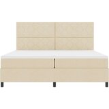 Box Spring krevet s madracem krem 200x200 cm tkanina | shoptok.hr