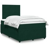 Box spring krevet s madracem tamnozeleni 120x200 cm baršunasti | shoptok.hr