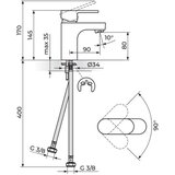 Rosan mistique slavina-baterija za lavabo m 110mm JM30201 | ePonuda.com