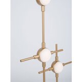Nova Luce Kovinska LED namizna svetilka v zlati barvi s senčilom iz akrilnega stekla (višina 52 cm) Atomo – | Shoptok.si