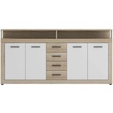 MID.YOU ŠIROKA KOMODA, bela, hrast sonoma | Shoptok.si