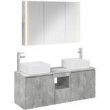  Set ormarića za kupaonicu 4 pcs Betonska siva Konstruirano drvo | shoptok.hr