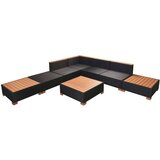  Vrtna sedežna garnitura z blazinami 8-delna poli ratan črna, (20598355) | Shoptok.si