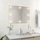 Zidno ogledalo bez okvira s LED svjetlima pravokutno stakleno | Eponuda.com