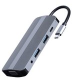 Docking station GEMBIRD USB adapter Type-C 8-in-1 multi-port adapter (Hub + HDMI + VGA + PD + card reader + stereo audio), A-CM-COMBO8-02 | Eponuda.ba