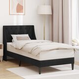 Krevetna konstrukcija s uzglavljem Crna 80 x 200 cm Baršun | shoptok.hr
