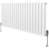 Monster ovalni stebrični radiator in ventili - 600 mm x 1200 mm - bel, (21569854) Cene
