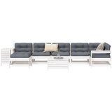  9-dijelni set vrtnih sofa bijeli od masivne borovine | shoptok.hr