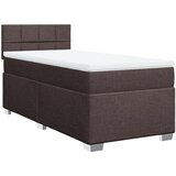  Krevet s oprugama i madracem tamnosmeđi 90 x 200 cm od tkanine | shoptok.hr
