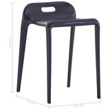  Složivi stolci 4 kom crni plastični | shoptok.hr