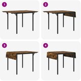  Produživi blagovaonski stol 120 x 81 5 x 75 cm Dimljeni hrast - Dimljeni hrast | shoptok.hr