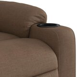 vidaXL Električni masažni naslanjač rjavo blago | Shoptok.si