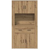  Visoka komoda od umjetnog hrasta 80x33x150 cm Inženjersko drvo | shoptok.hr