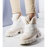 Gemre Beige insulated slip-on snow boots Francisco | ePonuda.com