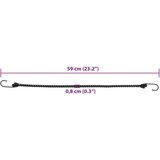  Užad za bungee s reflektirajućim prugama i kukama 25 kom 59 cm | shoptok.hr