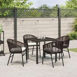 vidaXL 5-Dijelni Set Vrtne Stolice Smeđi Poli Ratan | shoptok.hr