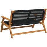  Vrtna klupa Crna 76x122x73 cm Masivno drvo akacija | shoptok.hr