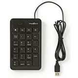 Žična zunanja številska tipkovnica USB-A z večpredstavnostnimi tipkami Namizni računalnik, Črna, (5000087258)