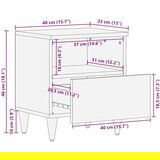  Nočne omarice 2 kosa svetlo siva 40x33x46 cm masivni les Mango, (21822054) | Shoptok.si