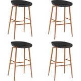 vidaXL Barski stoli 4 kosi črni | Shoptok.si