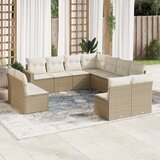 vidaXL 11-dijelni set vrtnih sofa od poliratana s jastucima bež | shoptok.hr
