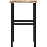  Radni stol 80x60x(73-99 5) cm masivno drvo bagrema pravokutni - Smeđa i crna 80 x 60 x (73-99.5) cm 1 | shoptok.hr
