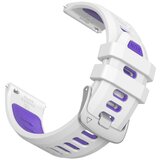 INF Silikonski dvobarvni pašček za uro, združljiv z Garmin Forerunner 55 white + purple, (5000382662) Cene