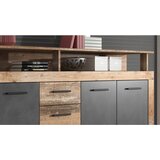 MID.YOU komoda, antracit, barve hrasta | Shoptok.si