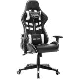vidaXL Gaming stol črno in belo umetno usnje Cene