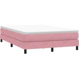 Box Spring krevet s madracem ružičasti 160x220 cm baršun | shoptok.hr