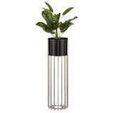 Metalna saksija LOFT 70x20 cm zlatna/crna Cene