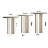 Hanah home set za kafu leo (55 + 50 + 45) cream (313RTX1145) | ePonuda.com