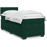 Box spring krevet s madracem tamnozeleni 90x200 cm baršunasti | shoptok.hr
