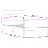  Okvir kreveta bez madraca boja hrasta 107 x 200 cm drveni | shoptok.hr
