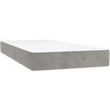  Krevet box spring s madracem LED svjetlosivi 90x190 cm baršun | shoptok.hr