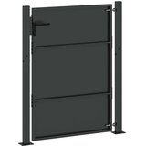  Vrtna vrata Crna 110 x 155 cm Čelik s prahom premazan | shoptok.hr