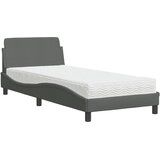 Krevet s madracem Dover tamnosivi 90x200 cm od tkanine | Eponuda.ba