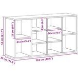  Klupa za cipele boja betona 103x30x55 cm konstruirano drvo | shoptok.hr
