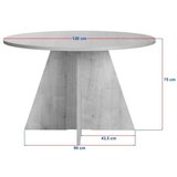 Hanah home trpezarijski sto virella travertine | ePonuda.com