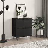 vidaXL Komoda črna 60x35x70 cm inženirski les Cene