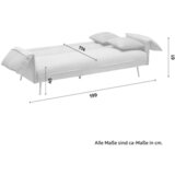 Bessagi Home zofa S Posteljno Funkcijo Lana, Bež | Shoptok.si