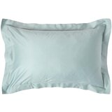 HOMESCAPES Duck Egg Blue Vzglavnik iz organskega bombaža z nabranimi robovi, 400 niti, 50x75 cm, (20751089) | Shoptok.si
