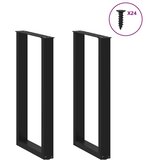 vidaXL Noge stolića za kavu U-oblika 2 kom crne 50x(90-91) cm čelik | shoptok.hr