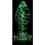Ouch! Glow in the Dark Glass Butt Plug Small Cene