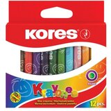  Kores voštane boje krayones okrugle 12/1 80mm*7,5mm #7-k33102 ( 38614 ) Cene