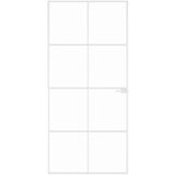 Sobna vrata bijela 93x201,5 cm kaljeno staklo i aluminij tanka | shoptok.hr