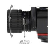 Nedis LHLR10WBK- LED prigušiva punjiva čelna lampa LED/10W/5V 2200 mAh IPX8 crna | Eponuda.com